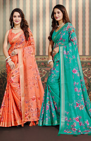 Varnika Border Geoegette Saree For Daily Wear