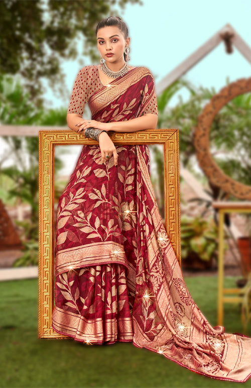 Vellura Brasso Saree For Festive Wear