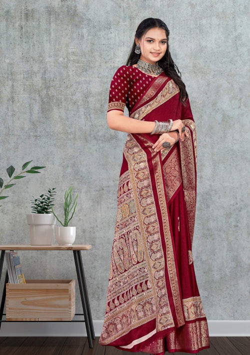 Moss Majesty Crepe Saree For Daily Wear
