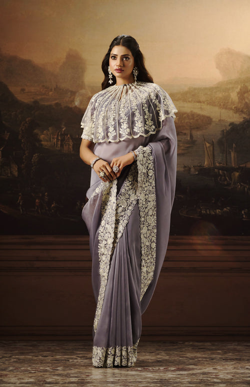 Glamour Organza Saree For Festive Wear