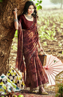 Gloss Grace Silk Cotton Saree For Semi Formal Wear