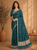 Cotton Jamdani Resham Weaving Saree