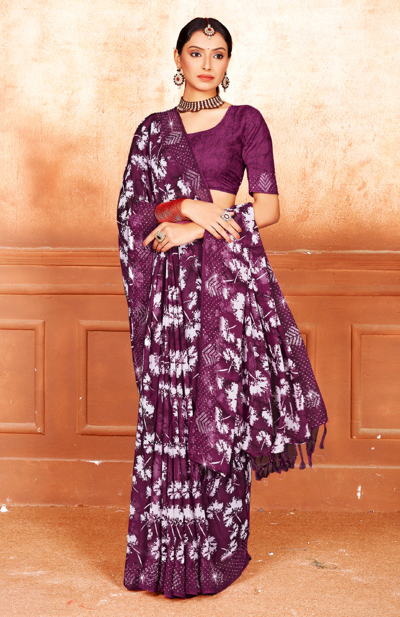 Flowy Georgette Saree For Semi Formal Wear