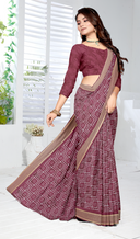 Printiva Crepe Saree For Semi Formal Wear