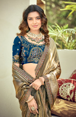 Tasvira Satin Saree for Festive Wear