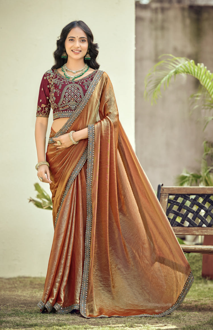 Tasvira Satin Saree for Festive Wear