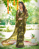Garden Mist Georgette Saree For Semi Formal Wear