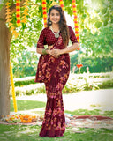 Garden Mist Georgette Saree For Semi Formal Wear