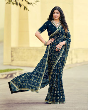 Navrang Bandhani Georgette Saree For Semi Formal Wear