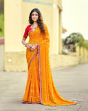 Navrang Bandhani Georgette Saree For Semi Formal Wear