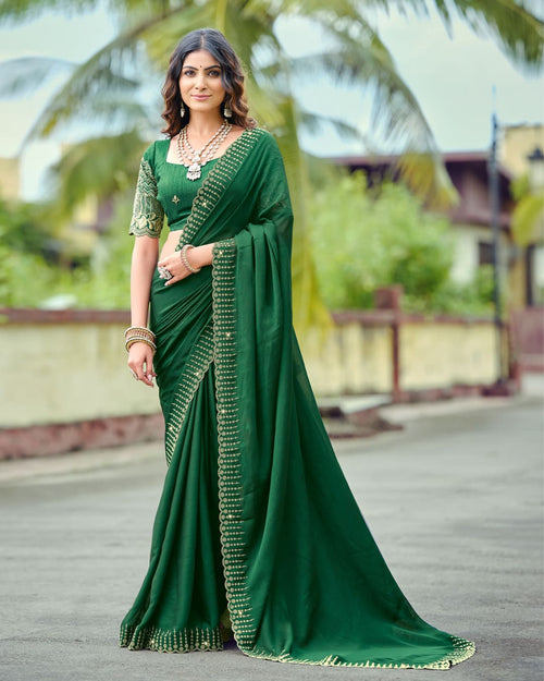 Sequin Eleganza Art Silk Saree for Festive Wear