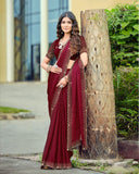 Sequin Eleganza Art Silk Saree for Festive Wear