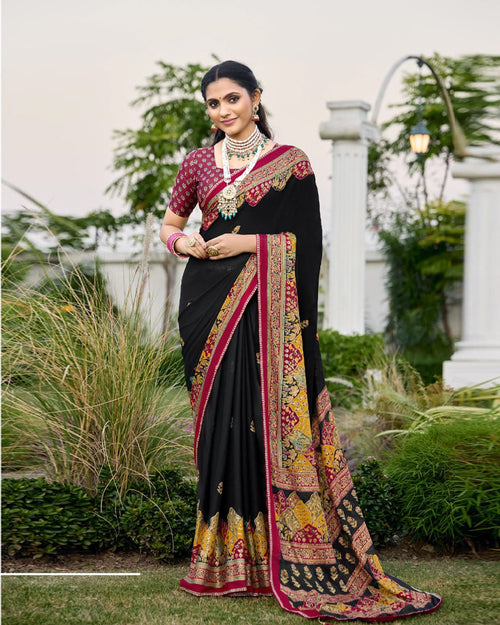 Silken Mist Art Silk Saree for Semi Formal Wear