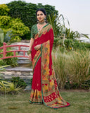 Silken Mist Art Silk Saree for Semi Formal Wear