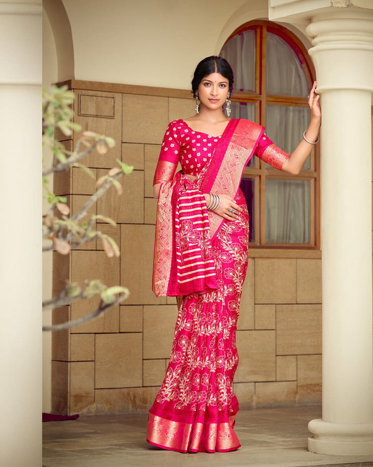 Moss Aura Art Silk Saree For Semi Formal Wear