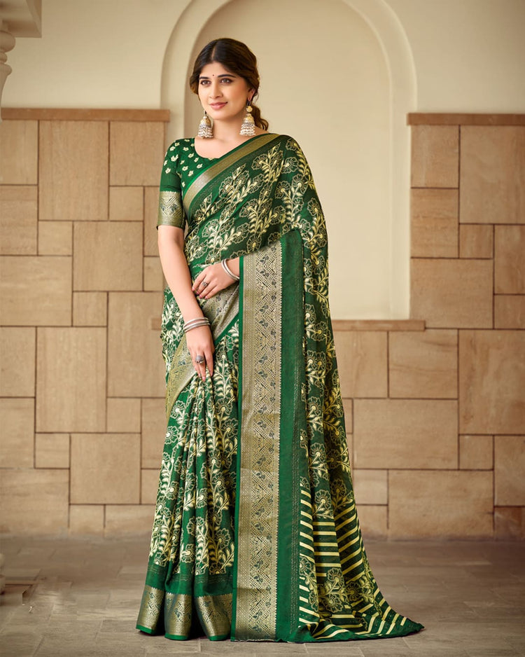 Moss Aura Art Silk Saree For Semi Formal Wear