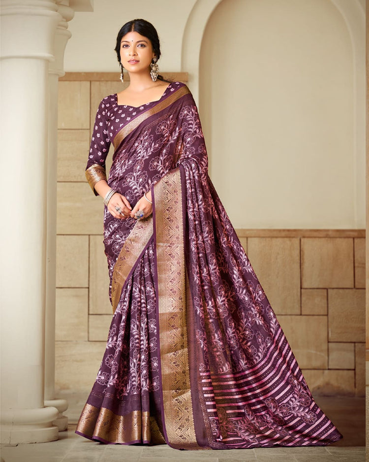 Moss Aura Art Silk Saree For Semi Formal Wear