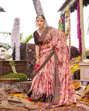 Brasso Bloom Art Silk Saree for Semi Formal Wear