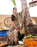 Brasso Bloom Art Silk Saree for Semi Formal Wear