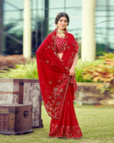 Georgette Glow Saree for Daily Wear