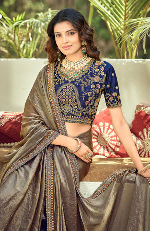 Tasvira Satin Saree for Festive Wear