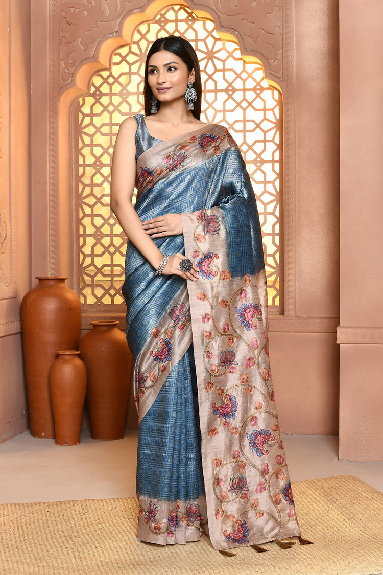 Badla Viraasat Silk-Cotton Saree For Festive Wear