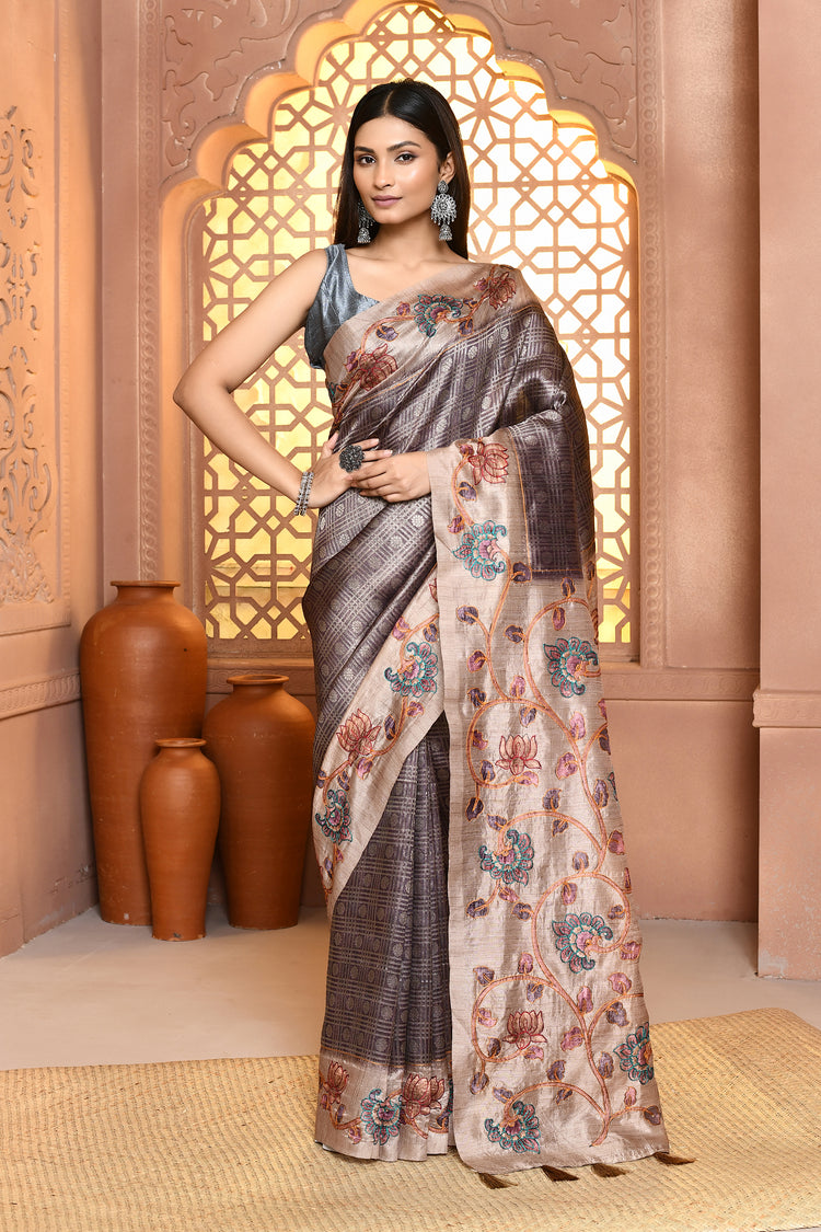 Badla Viraasat Silk-Cotton Saree For Festive Wear
