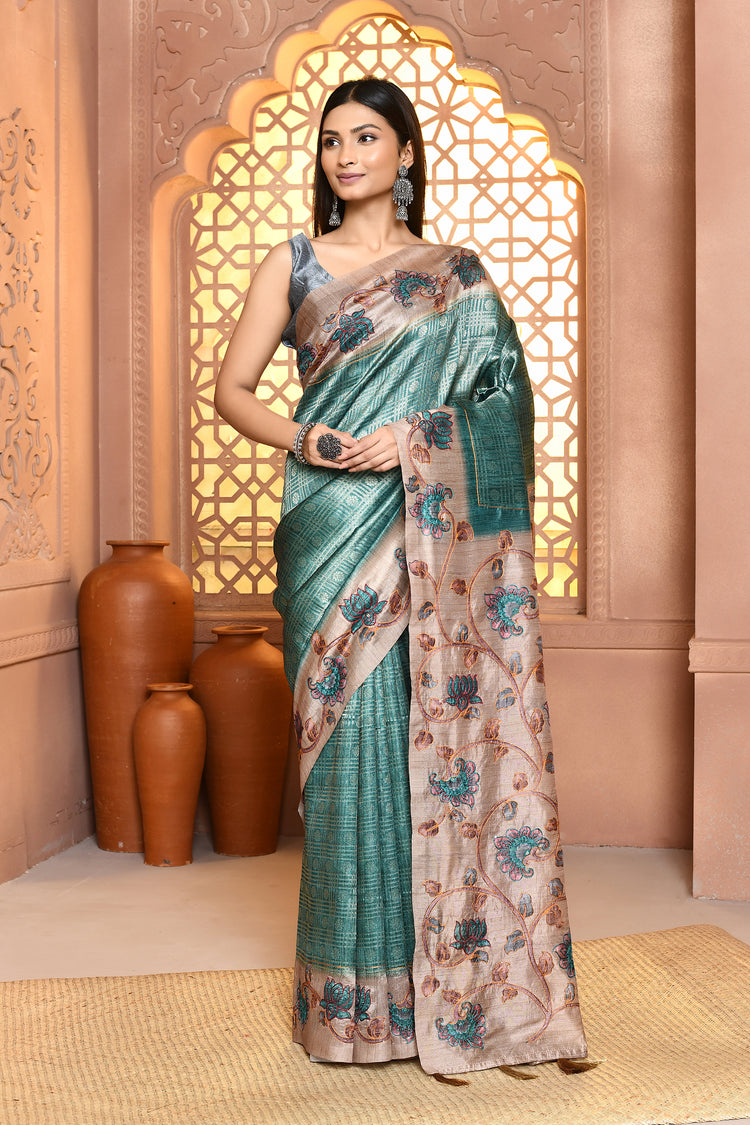 Badla Viraasat Silk-Cotton Saree For Festive Wear