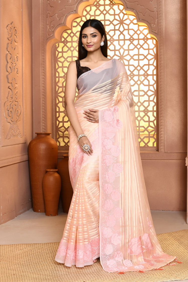 Fancy Brasso Delight Cotton Saree For Semi Formal Wear