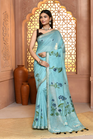 Floral Jamdhani Grace Cotton Saree For Semi Formal Wear