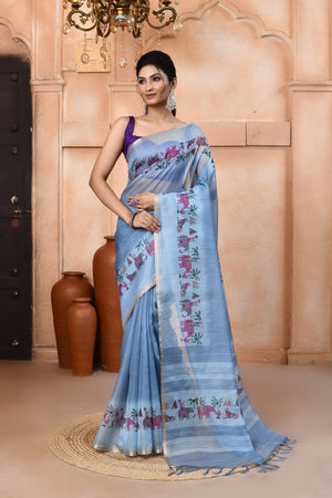 Gaja Jamdhani Silk Saree For Semi Formal Wear