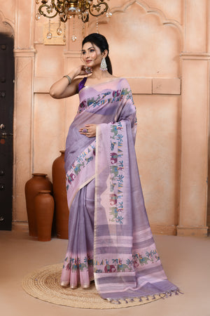 Gaja Jamdhani Silk Saree For Semi Formal Wear