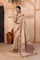 Reshamdhani Elegance Cotton Saree For Semi Formal Wear