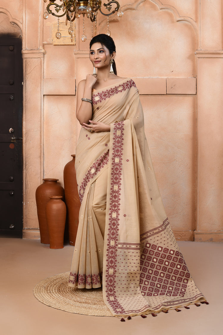 Reshamdhani Elegance Cotton Saree For Semi Formal Wear