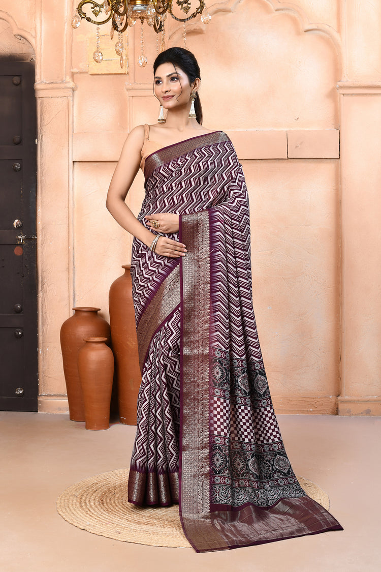 Softsilk Zariloom Silk Saree For Semi Formal Wear