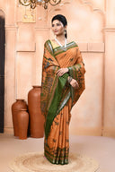 Dupion Zaricanvas Cotton Saree For Semi Formal Wear