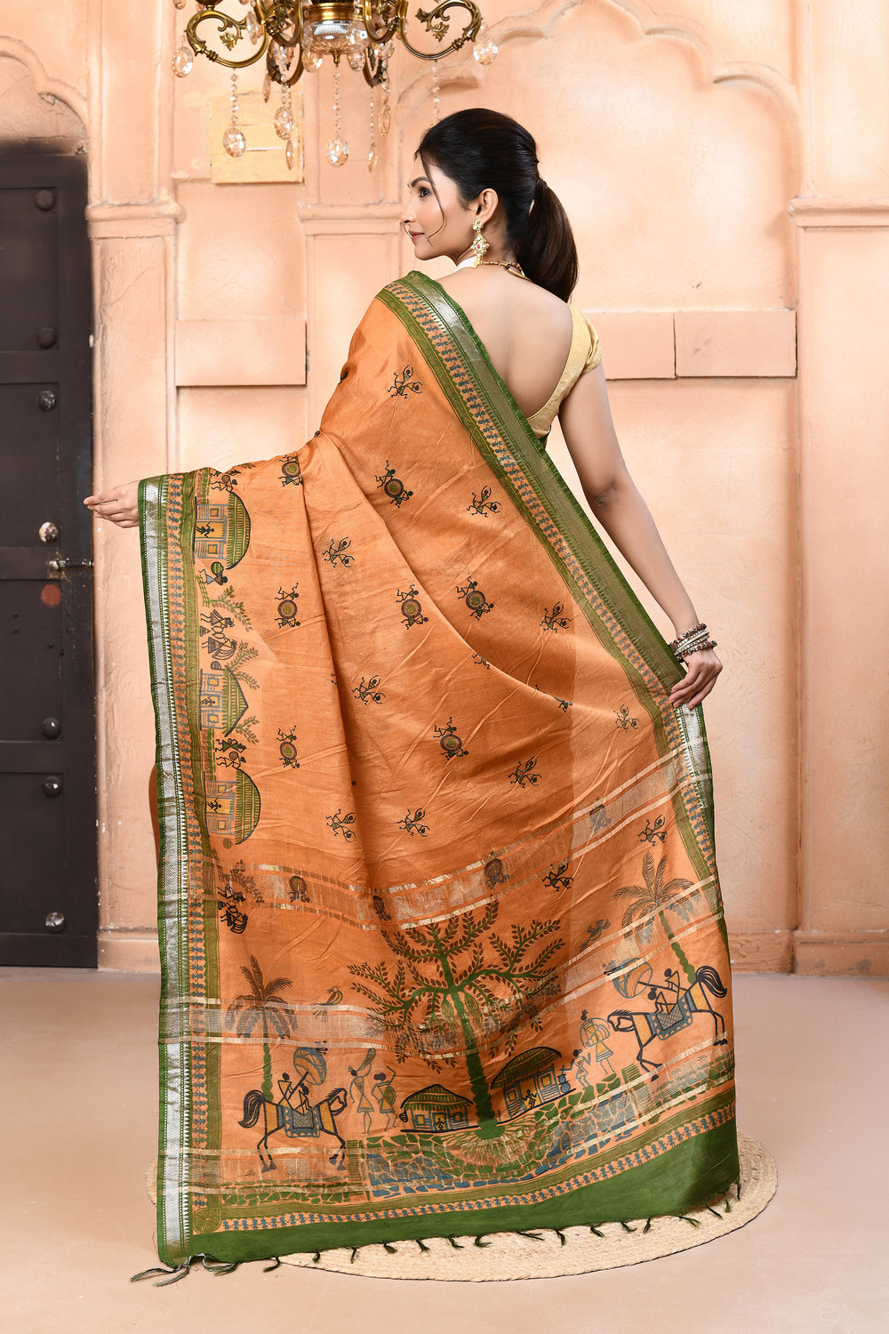 Dupion Zaricanvas Cotton Saree For Semi Formal Wear