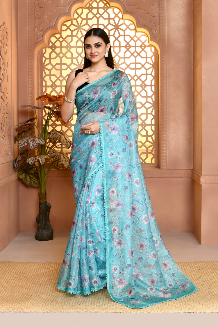 Printnet Aura Silk Cotton Saree For Semi Formal Wear