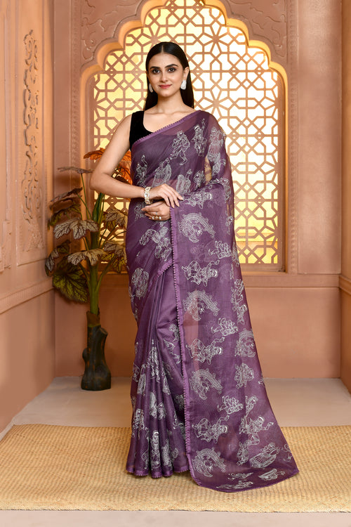 Kotta Patternelegance Kota Saree For Semi Formal Wear