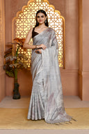 Linen Aura Lilen Saree For Semi Formal Wear