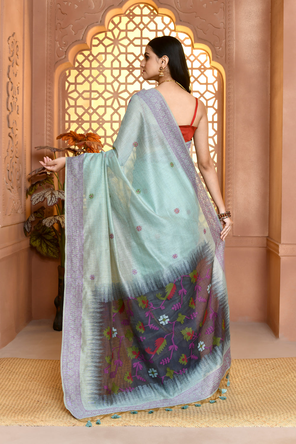 Jamdhani Resham Cotton Saree For Semi Formal Wear