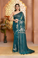 Linen Workcharm Saree For Semi Formal Wear