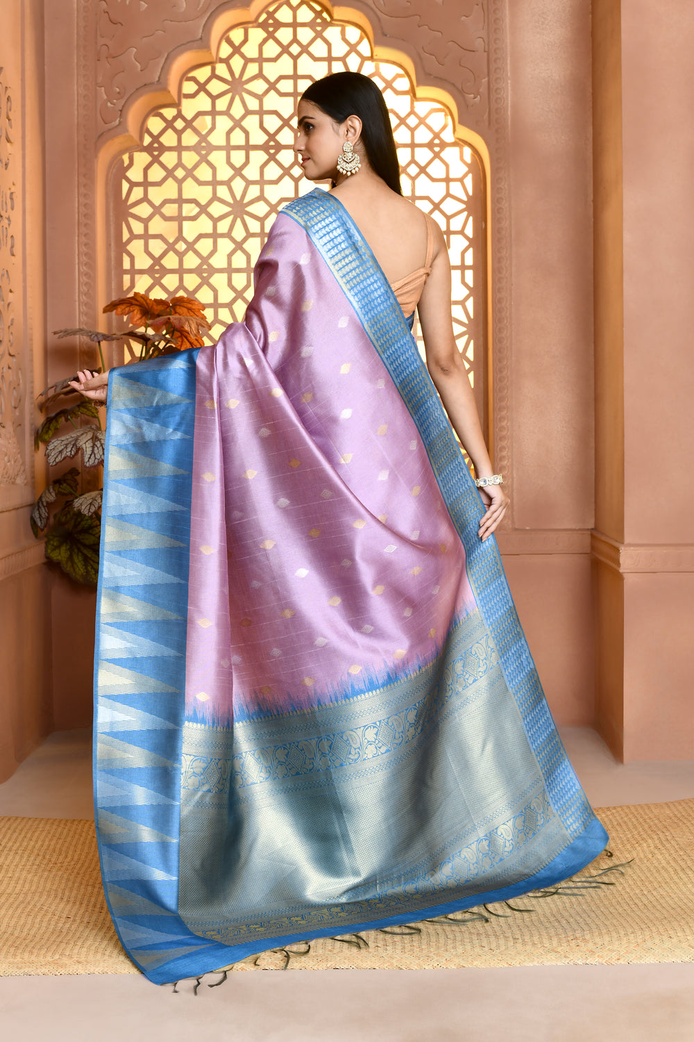 Softsilk Templebhutta Silk Saree For Semi Formal Wear
