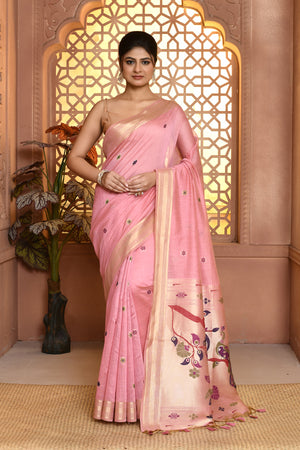 Jamdhani Muniya Cotton Saree For Semi Formal Wear
