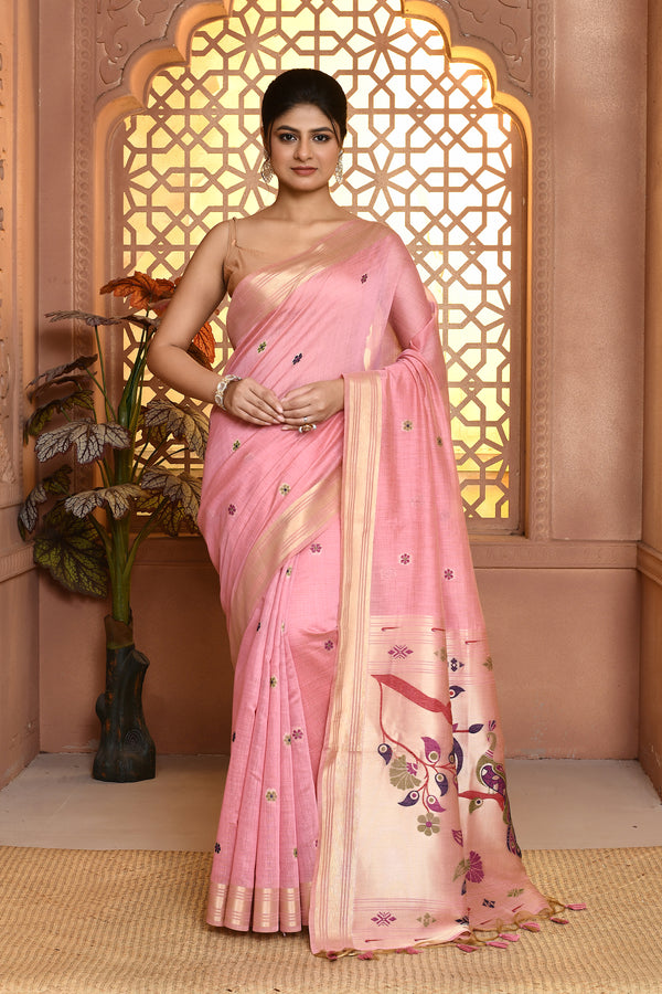Jamdhani Muniya Cotton Saree For Semi Formal Wear