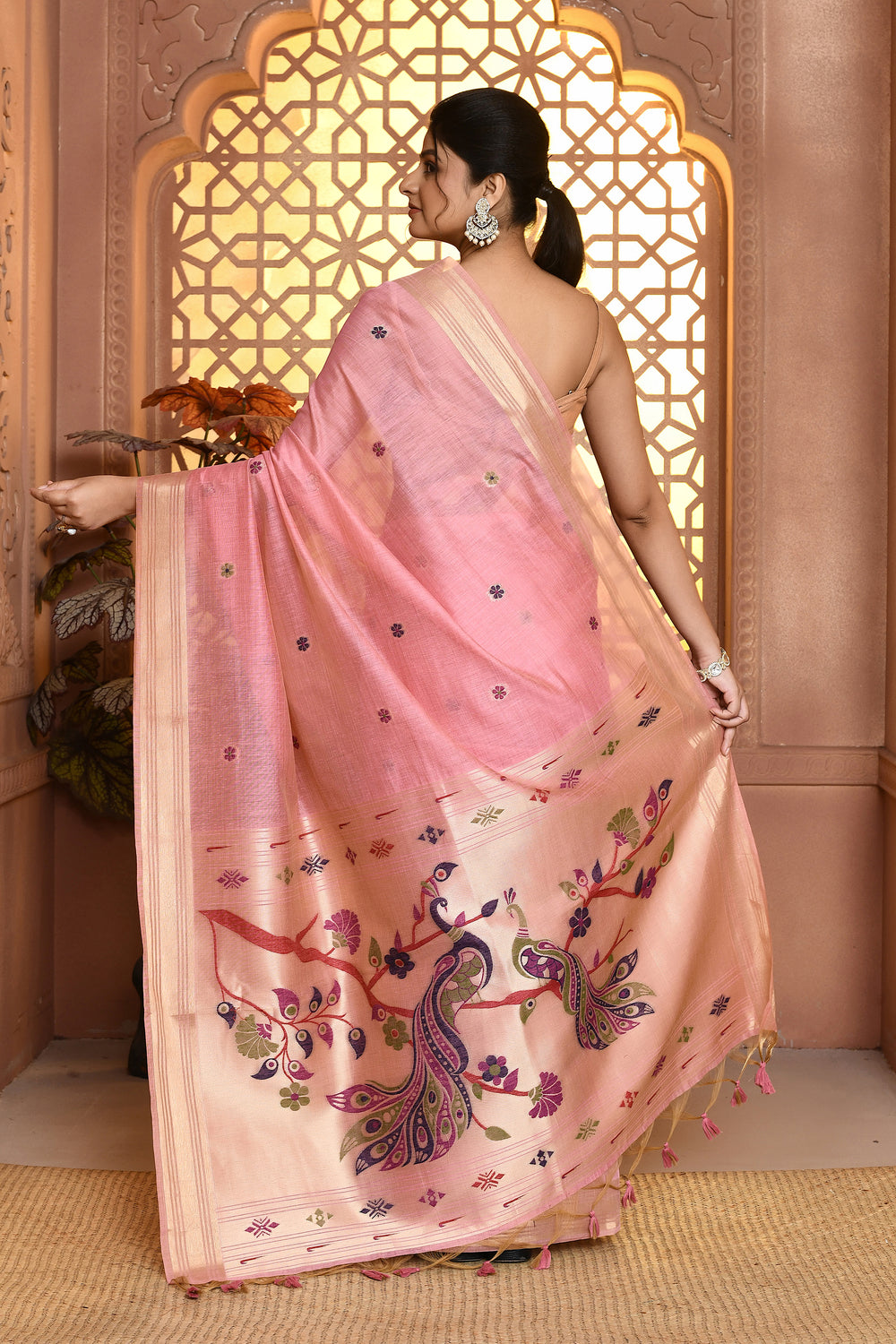 Jamdhani Muniya Cotton Saree For Semi Formal Wear
