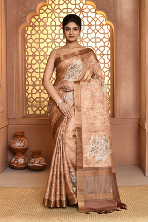 Zaricanvas Linen Saree Linen Saree For Semi Formal Wear