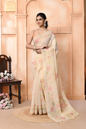 Linen Aarigrace Saree For Festive Wear