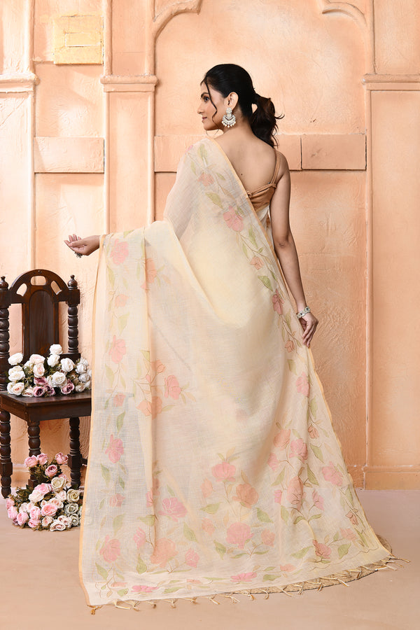 Linen Aarigrace Saree For Festive Wear