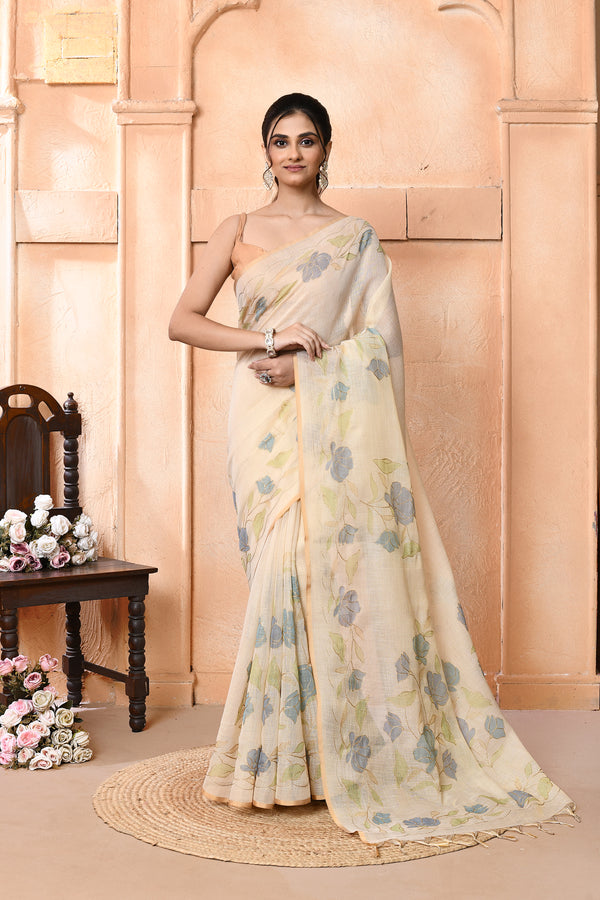 Linen Aarigrace Saree For Festive Wear